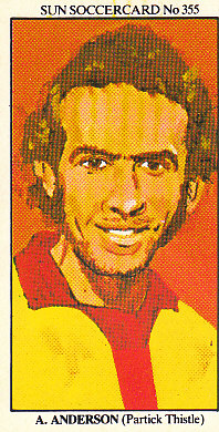Andy Anderson Partick Thistle 1978/79 the SUN Soccercards #355